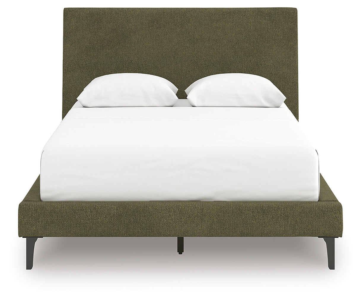 Chirason Sage Green Full Upholstered Bed with Roll Slats by Ashley at Eve Furniture