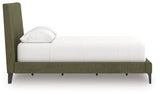 Chirason Sage Green Full Upholstered Bed with Roll Slats by Ashley at Eve Furniture