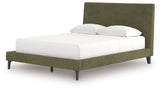 Chirason Sage Green Upholstered Bedroom Set by Ashley at Eve Furniture
