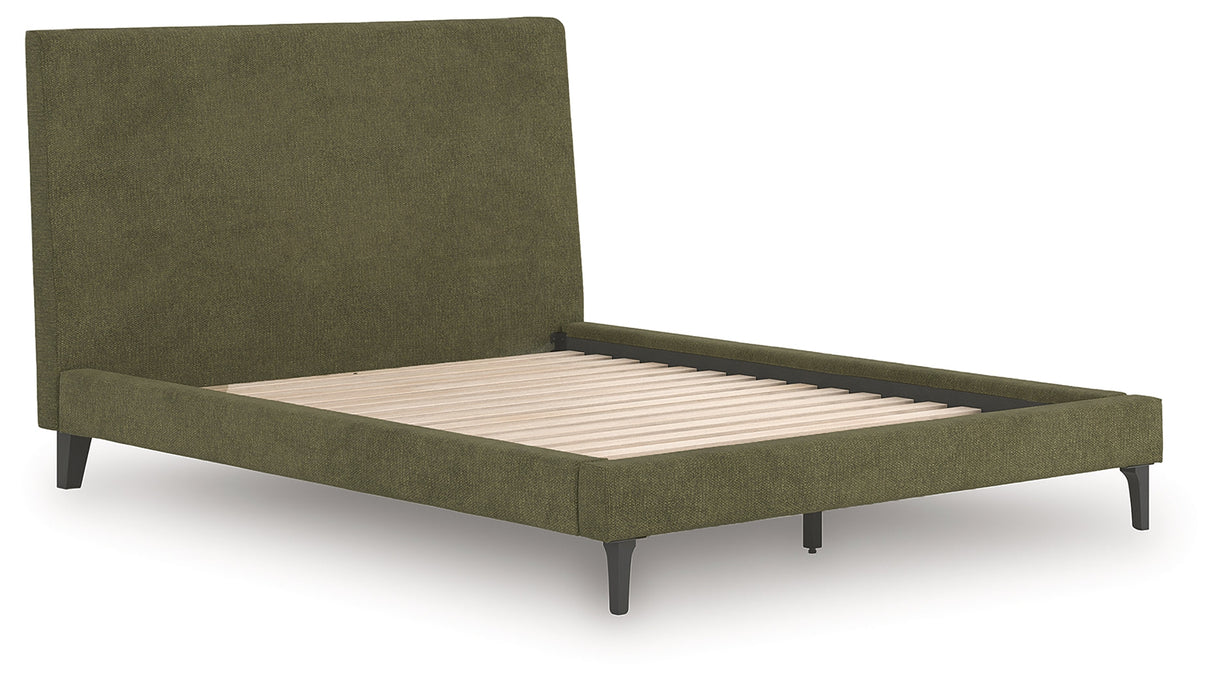 Chirason Sage Green Upholstered Bedroom Set by Ashley at Eve Furniture
