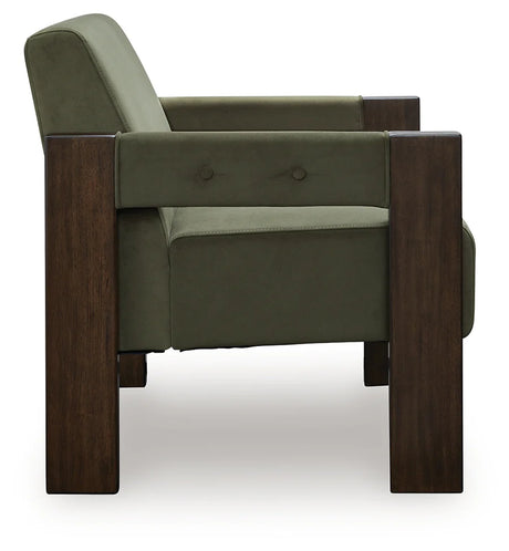 Adlanlock Olive Accent Chair by Ashley at Eve Furniture