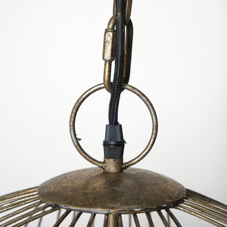 Chiron II Gold Metal Globe Six Bulb Chandelier by Mercana at Eve Furniture