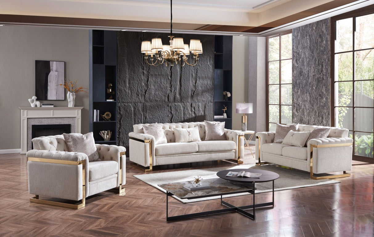 Chloe Luxury Living Room Set by Cosmos Furniture at Eve Furniture
