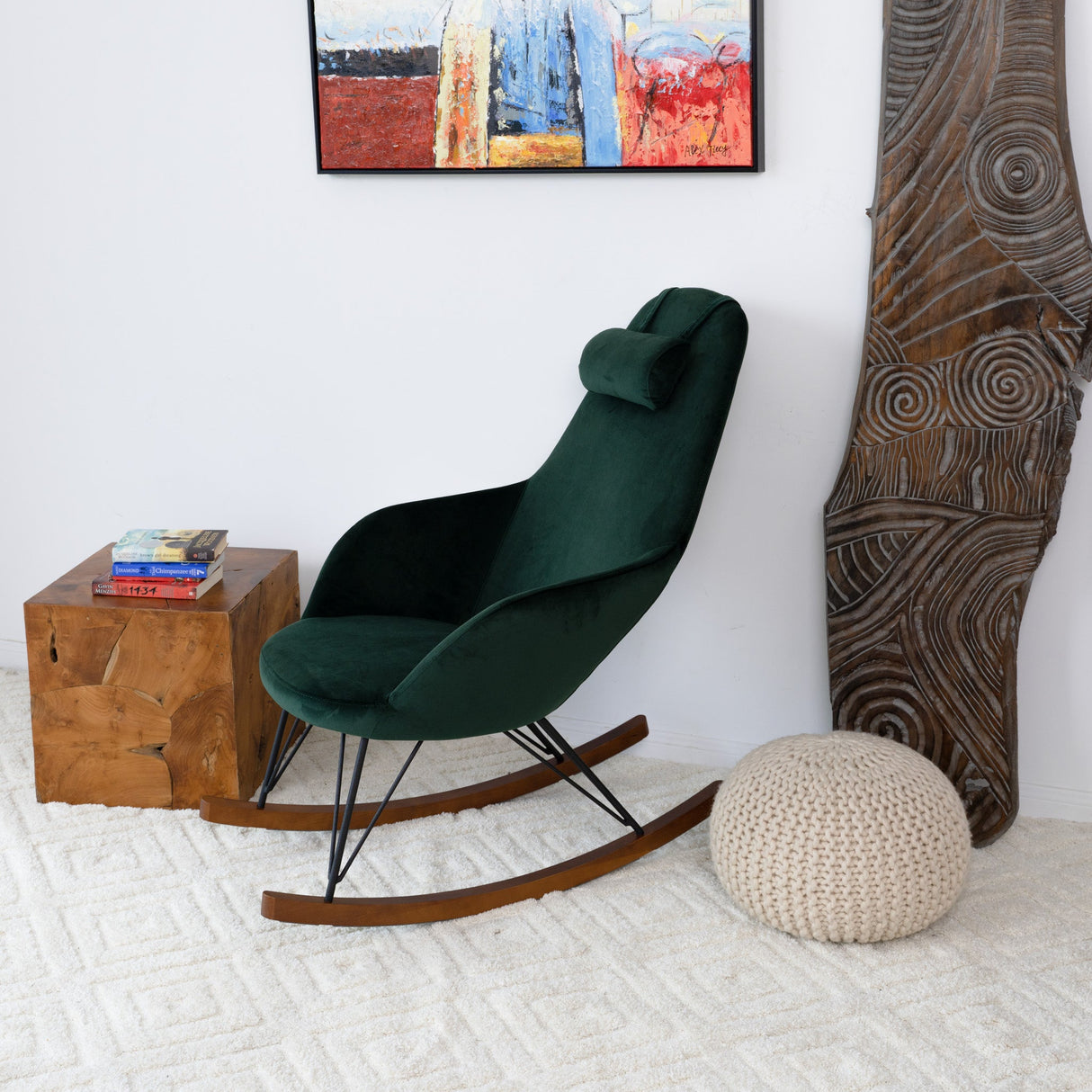 Chloe Mid Century Modern Rocker Livingroom And Bedroom Chair by Ashcroft Furniture at Eve Furniture
