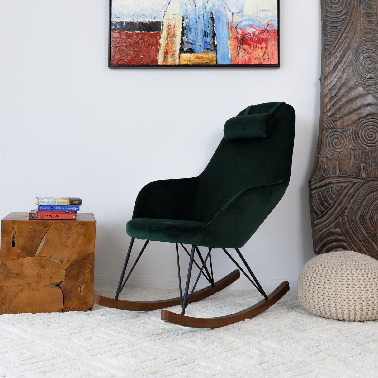 Chloe Mid Century Modern Rocker Livingroom And Bedroom Chair by Ashcroft Furniture at Eve Furniture