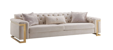 Chloe Off White Living Room Set by Cosmos Furniture at Eve Furniture