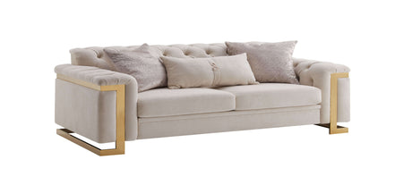 Chloe Off White Living Room Set by Cosmos Furniture at Eve Furniture