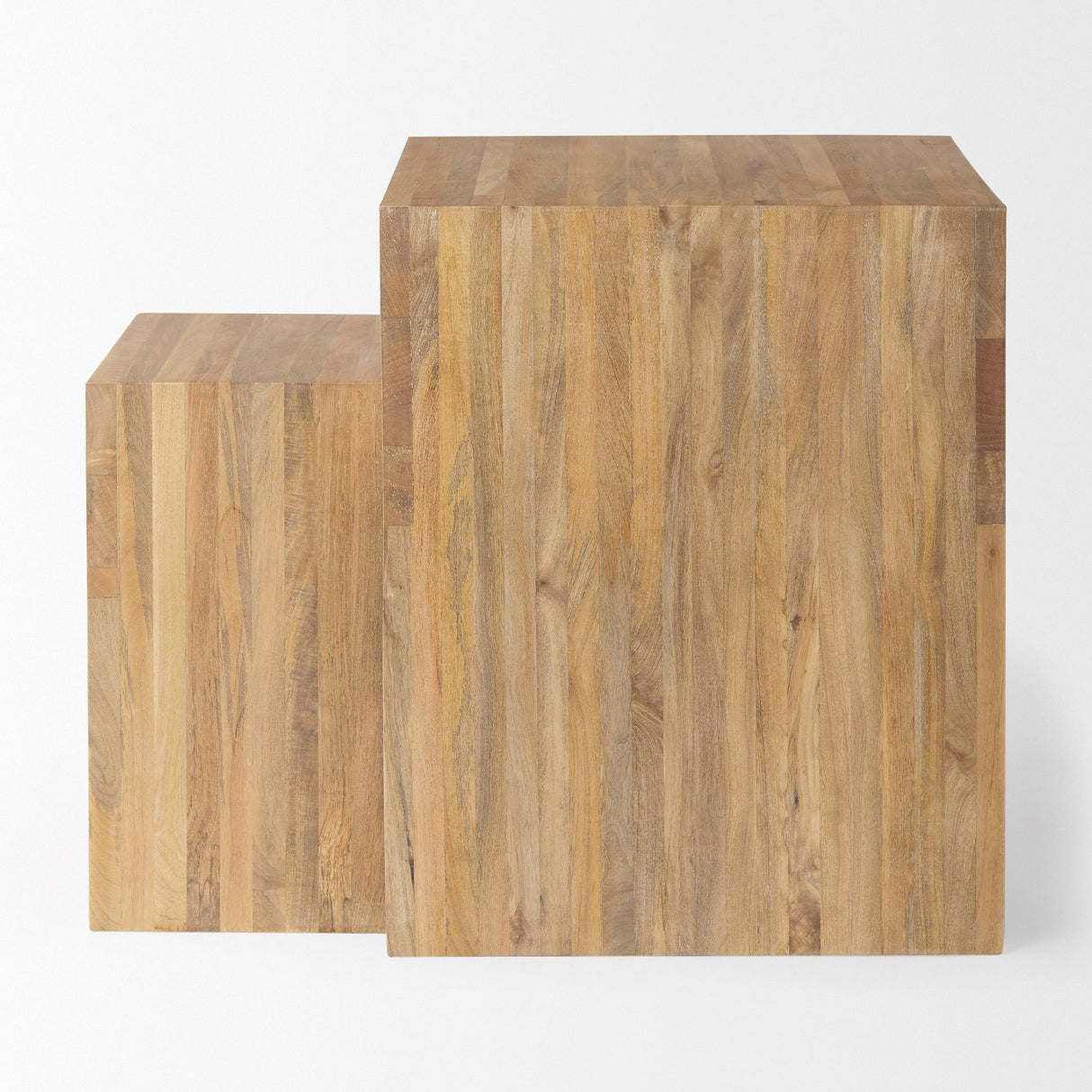 Chloe Set of 2 Cottage Wood Nesting Accent Tables by Mercana at Eve Furniture