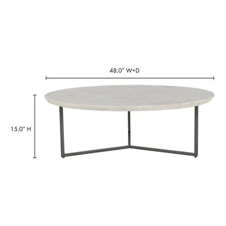 Chloe White Coffee Table by MOES at Eve Furniture