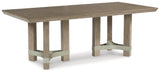 Chrestner Gray Dining Table and 8 Chairs by Ashley at Eve Furniture