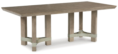 Chrestner Gray Dining Table and 8 Chairs by Ashley at Eve Furniture