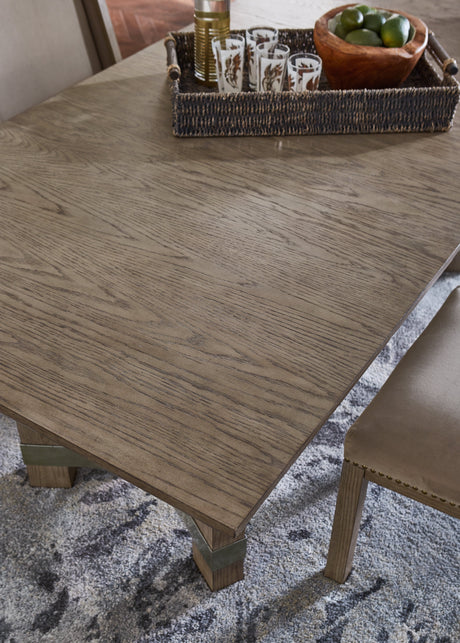 Chrestner Gray Dining Table and 8 Chairs by Ashley at Eve Furniture