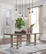 Chrestner Gray Dining Table with 6 Chairs by Ashley at Eve Furniture