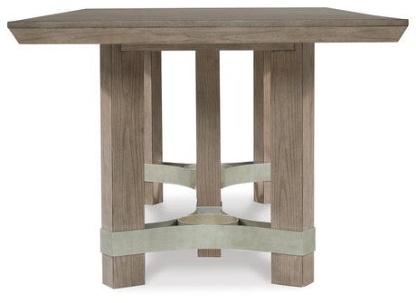Chrestner Gray Dining Table with 6 Chairs by Ashley at Eve Furniture