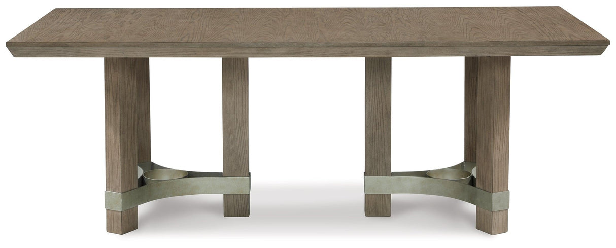 Chrestner Gray Dining Table with 6 Chairs by Ashley at Eve Furniture