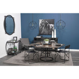 Chriselle Black Metal And Glass Two Tier Bar Cart by Mercana at Eve Furniture
