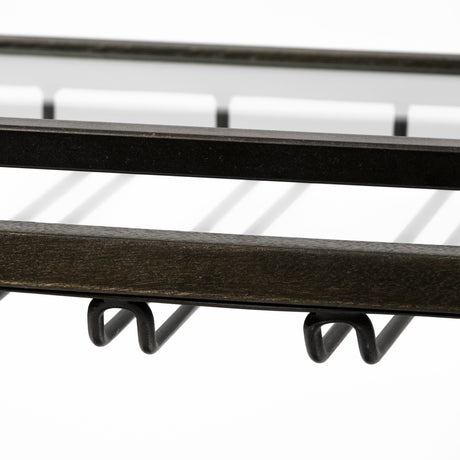 Chriselle Black Metal And Glass Two Tier Bar Cart by Mercana at Eve Furniture