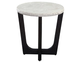 Chrissy 20″ Round White Marble End Table by Steve Silver at Eve Furniture