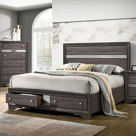 Chrissy Gray 4-Piece Queen Bedroom Set by Furniture of America at Eve Furniture