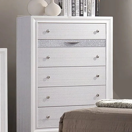 Chrissy White 5-Piece Queen Bedroom Set by Furniture of America at Eve Furniture