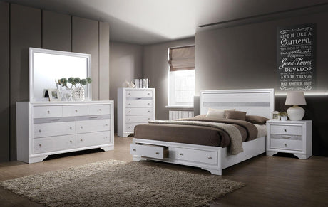 Chrissy White King Storage Platform Bed by Furniture of America at Eve Furniture