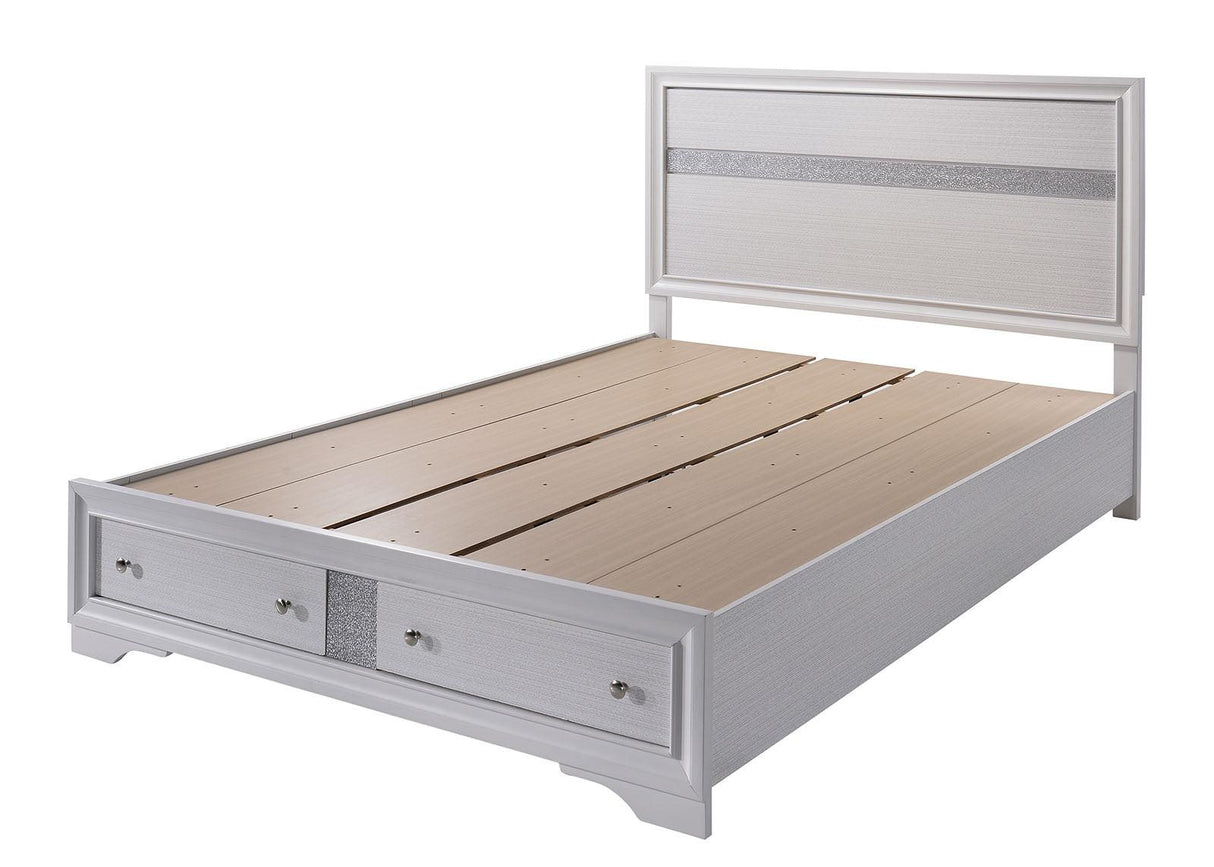 Chrissy White King Storage Platform Bed by Furniture of America at Eve Furniture