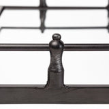 Christa 22L x 22W Black Metal Mirrored Base Square Tray by Mercana at Eve Furniture