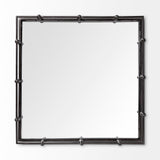 Christa Black Metal Mirrored Base Square Tray by Mercana at Eve Furniture