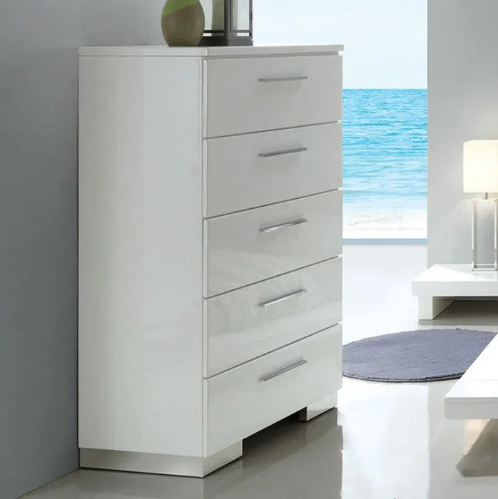 Christie White 5-Piece Queen Bedroom Set by Furniture of America at Eve Furniture