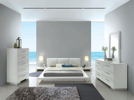 Christie White King Platform Bed by Furniture of America at Eve Furniture