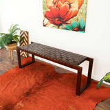Christina Tan Leather Bench by Ashcroft Furniture at Eve Furniture