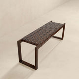 Christina Tan Leather Bench by Ashcroft Furniture at Eve Furniture