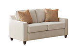 Christine Beige Upholstered Cushion Back Loveseat by Coaster at Eve Furniture