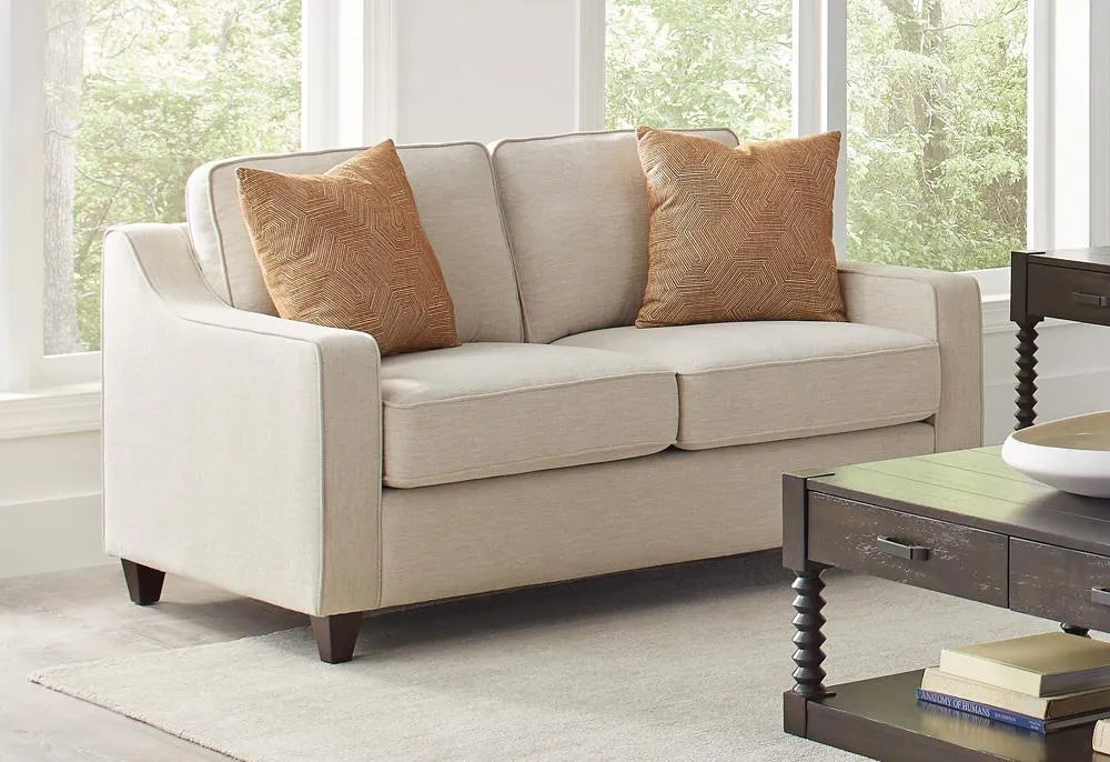 Christine Beige Upholstered Sloped Arm Living Room Set by Coaster at Eve Furniture