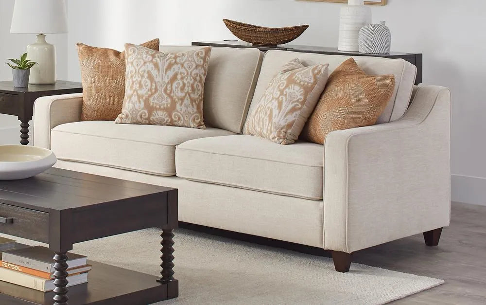 Christine Beige Upholstered Sloped Arm Living Room Set by Coaster at Eve Furniture
