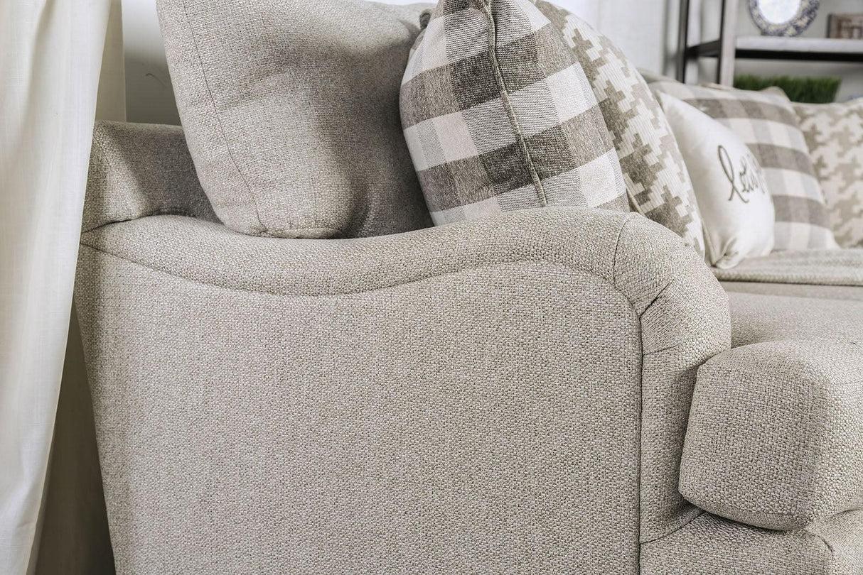 Christine Light Gray Loveseat by Furniture of America at Eve Furniture