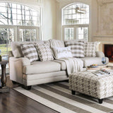 Christine Light Gray Stationary Sofa & Loveseat by Furniture of America at Eve Furniture