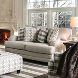 Christine Light Gray Stationary Sofa & Loveseat by Furniture of America at Eve Furniture