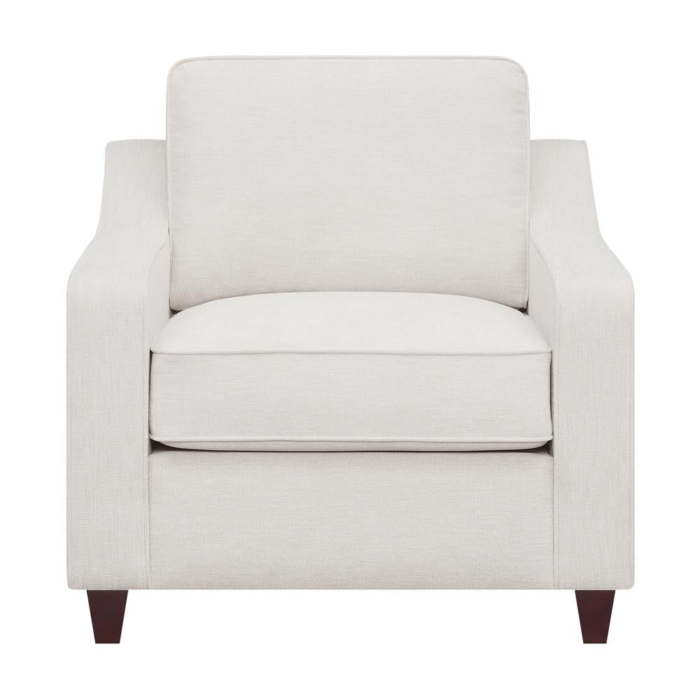 Christine Beige Upholstered Cushion Back Chair