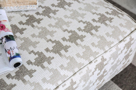 Christine Light Gray/Pattern Ottoman by Furniture of America at Eve Furniture
