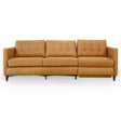 Christopher Tan Leather Electric Inclining Sofa - Right Facing by Ashcroft Furniture at Eve Furniture