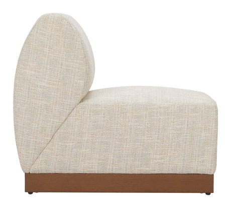 Christy Beige Outdoor Armless Chair by Zuomod at Eve Furniture