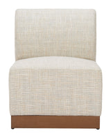 Christy Beige Outdoor Armless Chair by Zuomod at Eve Furniture