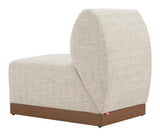 Christy Beige Outdoor Armless Chair by Zuomod at Eve Furniture