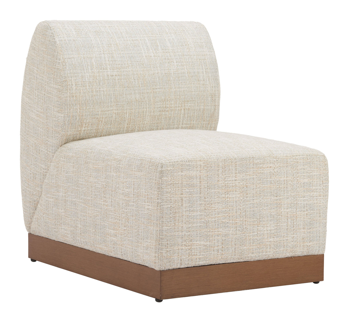 Christy Beige Outdoor Armless Chair by Zuomod at Eve Furniture