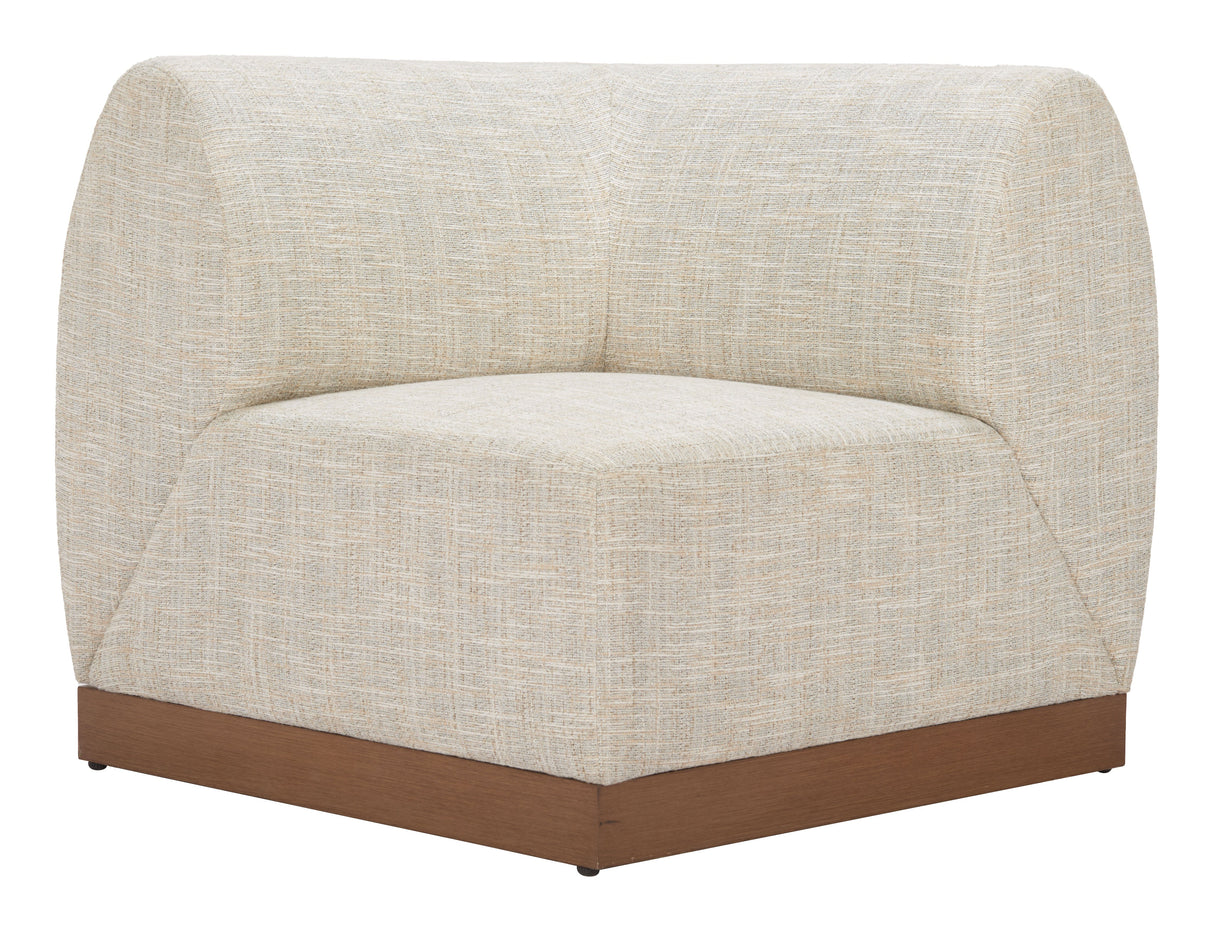 Christy Beige Outdoor Corner Chair by Zuomod at Eve Furniture