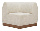 Christy Beige Outdoor Corner Chair by Zuomod at Eve Furniture