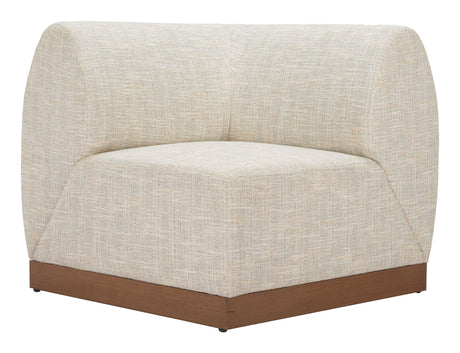 Christy Beige Outdoor Corner Chair by Zuomod at Eve Furniture