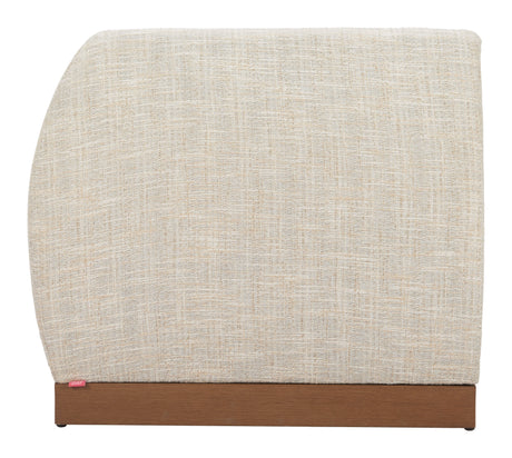 Christy Beige Outdoor Corner Chair by Zuomod at Eve Furniture