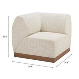 Christy Beige Outdoor Corner Chair by Zuomod at Eve Furniture